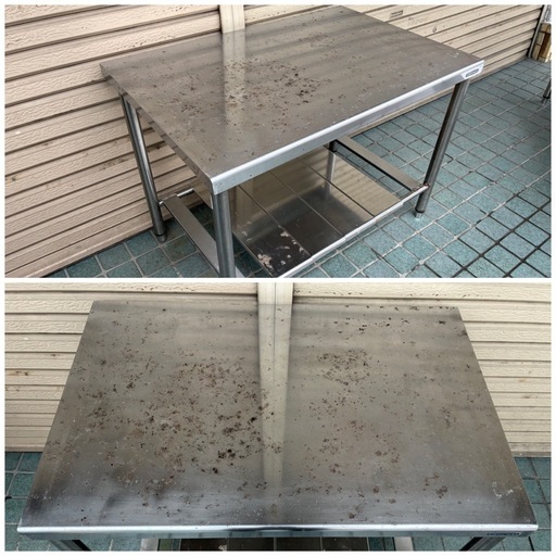 ★業務・店舗用★Cleanup クリナップ ステンレス作業台 2段 厨房用 作業テーブル ショート 短め・高さ65cm×幅90cm×奥行き60cm 水洗い清掃済み！
