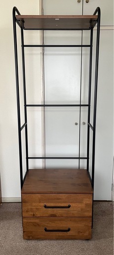 【美品！】ニトリ　引き出しハンガーラック(ダンテ2  60)