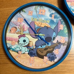 ディズニー リロ＆スティッチ 掛け時計 2個セット の画像