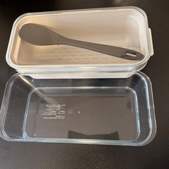 【美品】オークス レイエ　ぬか漬け容器 ぬか床ボックス　しゃもじ　へら付の画像