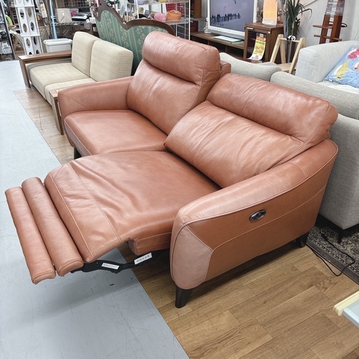 【?買取市場 柴田店】?期間限定値下げ！ I308 ? ジモティー限定価格！ NITORI 3P左電動リクライニングソファ アネーロ 