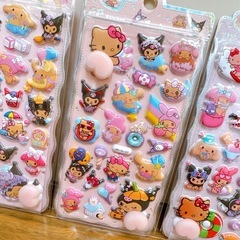 日焼けキティ 日焼けクロミ 日焼けマイメロ　お尻シール４枚セットの画像