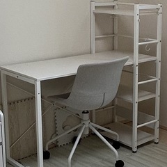 （明日まで）白い机　省スペースの画像