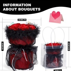 プレゼント✨2束　薔薇の花束　造花 ソープフラワー 記念日 バレンタイン 贈り物の画像