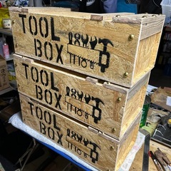 味ある木製ツールボックス❗️工具箱❗️1個😁の画像