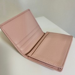 カードケース 名刺入れ ビジネス レザー調 ピンク ユニセックスの画像