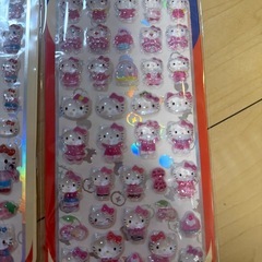 黄色、ピンク、青ピンクキティ硬い3Dシールの画像
