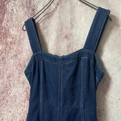 デニム ワンピース Mサイズの画像