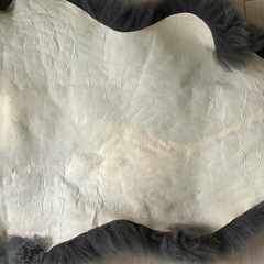 イケア IKEA ムートンラグ グレーの画像