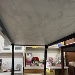 ダイニチテーブル テーブルのみ 合板 金属製脚 ホワイト 中古   の画像