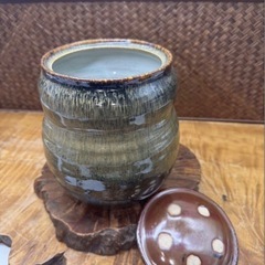 時代物 茶道具 笠間焼 名工 六郎窯 渡辺六郎 作 玳皮天目 水指 共箱 良品 在銘 煎茶道具 茶器 煎茶器 古道具 和美術 和骨董 古玩 水屋道具の画像