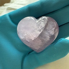 アメジスト　ハート型　小ぶり厚みありの画像