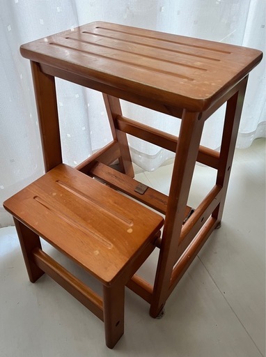 木製踏み台スツールステップ台 (KA) 中頭の椅子《スツール》の中古