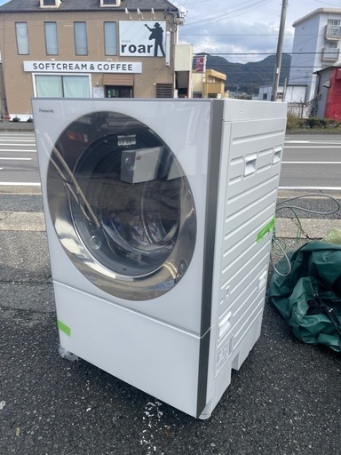 北九州市内配送無料　保証付き NA-VG1300L-S ドラム式洗濯乾燥機 Cuble（キューブル） シルバーステンレス [洗濯10.0kg /乾燥5.0kg /ヒーター乾燥(排気タイプ) /左開き]