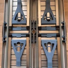 折りたたみテーブルセット（ベンチ付き）の画像