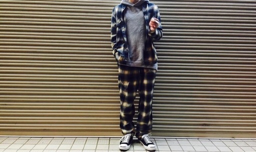 OLD UNIQLO ユニクロ シャドーチェック セットアップ setup XL