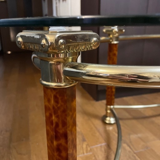 クリスタルガラステーブル オーバル型