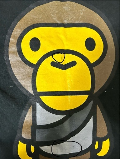 BAPE（ベイプ）APE（エイプ）黒Tシャツ