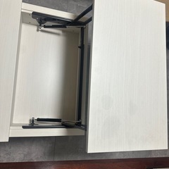 昇降式ローテーブル　収納付きの画像