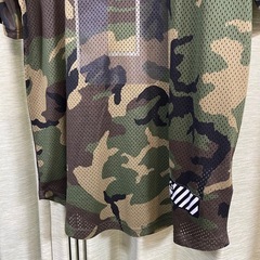 NIKE DRI-FIT ナイキ　ドライフィット　迷彩柄シャツ WILSON Lサイズ　ラガーシャツ カモフラージュ柄 グリーンの画像