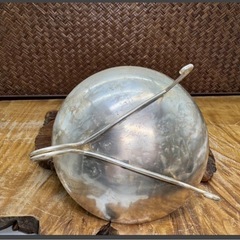 時代物 老舗 銀座 三象 漆園 造 銀仕上 乙旨味入 共箱 良品 煎茶道具 茶道具 茶器 懐石道具 和骨董 和美術 古道具 古玩 おつまみ皿 菓子器の画像