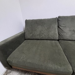 ソファ　コーデュロイ　グリーンの画像