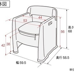 介護用ポータブルトイレ
の画像