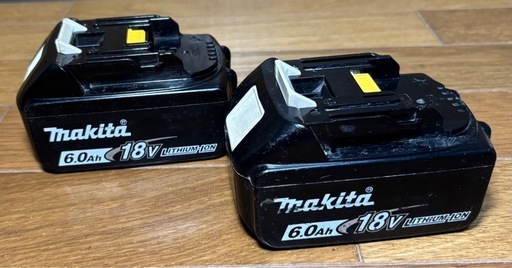 【中古】マキタ純正バッテリーBL1860×2