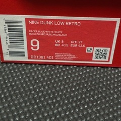 【2、3回着用】NIKE  DUNK LOW RETRO 27cm の画像