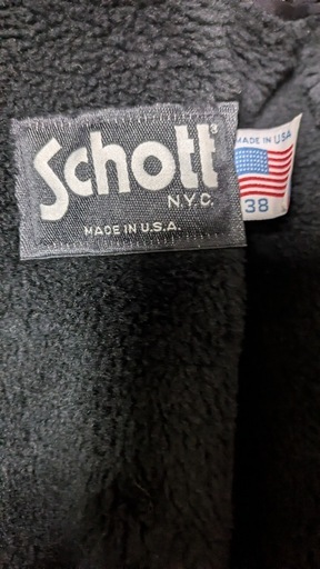 Schott ブラックレザージャケット サイズ38 2way