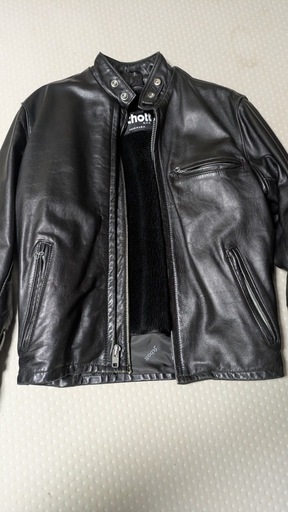 Schott ブラックレザージャケット サイズ38 2way