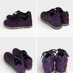 ニューバランス 574 パープル 24.5 スニーカー カジュアル ウォーキングの画像