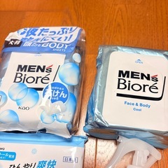 ボディシート ビオレ ひんやり爽快シート フェイスシート 瞬間爽快シャワー 肌男の画像