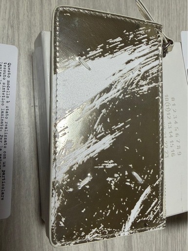 ★ 新品！☆Maison Margiela メタリックペイント カードケース 小銭入れ　正規品 メゾンマルジェラ フラグメントケース 