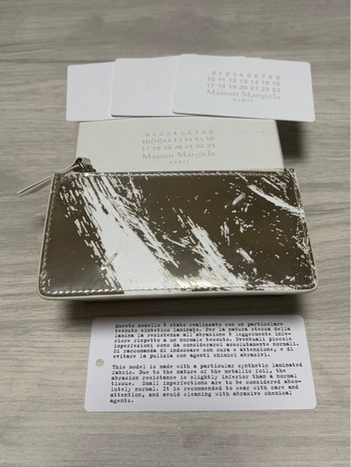 ★ 新品！☆Maison Margiela メタリックペイント カードケース 小銭入れ　正規品 メゾンマルジェラ フラグメントケース 