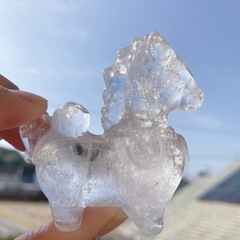 クリアクォーツ　クリスタル　馬カービングの画像