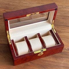 銀座 和光 WAKO 木製 腕時計ケース 3本収納 鍵付 非売品 未使用の画像