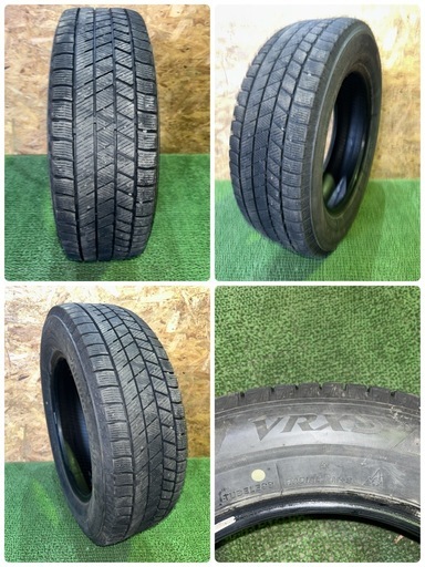 法人販売★BS VRX3 185/65R15 23年製 スタッドレス 4本セット センター8.3mm サイド7.6mm