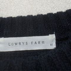 ローリーズファーム　　LOWRYS FARM   　ケーブル編みセーター　　ニット　ネイビー　M の画像