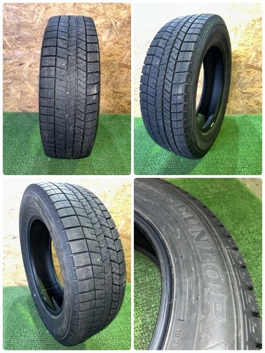 法人販売★ダンロップ WM03 195/65R16 23年製 スタッドレス 4本セット センター＆サイド9mm