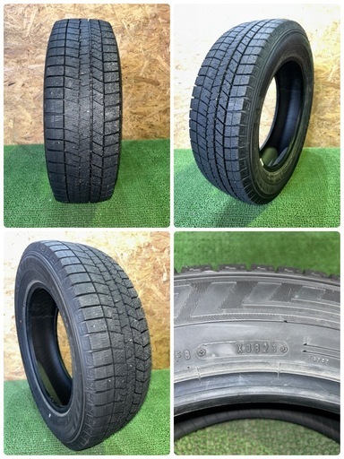 法人販売★ダンロップ WM03 195/65R16 23年製 スタッドレス 4本セット センター＆サイド9mm