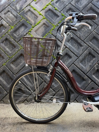 ブリヂストン アシスタ 26インチ ブラウン バッテリー  12.8Ah 電動自転車【中古】
