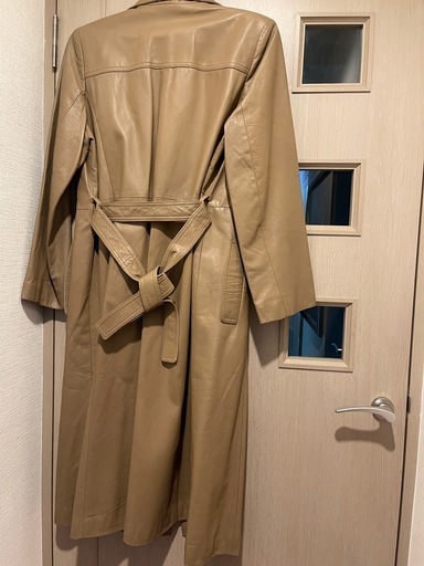 ロング羊革コート