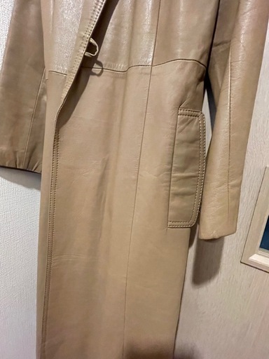 ロング羊革コート