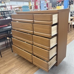 I377 🌈 ジモティー限定価格！ 後藤家具物産 国産天然木 5段チェスト ⭐ クリーニング済の画像