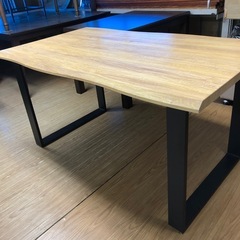 ダイニングテーブル テーブル 机 1枚板風 木製　幅140の画像