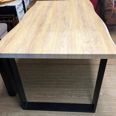 ダイニングテーブル テーブル 机 1枚板風 木製　幅140の画像