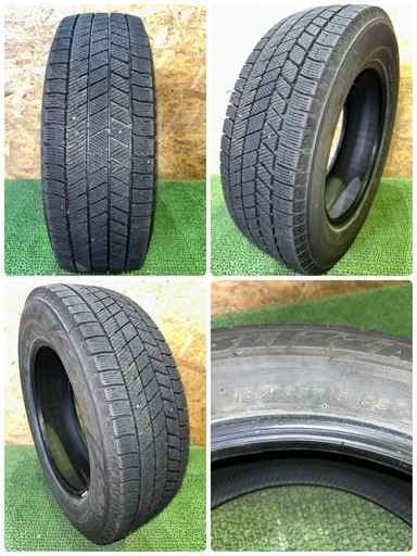 法人販売★BS VRX3 185/65R15 22年製 スタッドレス 4本セット センター9.5mm サイド8.5mm