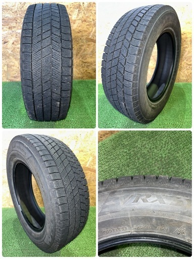 法人販売★BS VRX3 185/65R15 22年製 スタッドレス 4本セット センター9.5mm サイド8.5mm