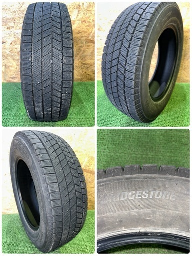 法人販売★BS VRX3 185/65R15 22年製 スタッドレス 4本セット センター9.5mm サイド8.5mm